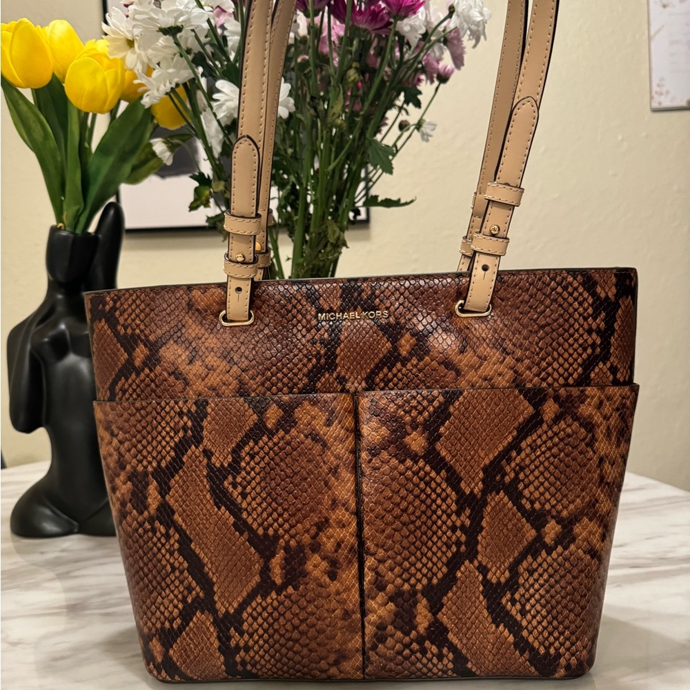 Michael Kors Brown Snake Print Women's Bag